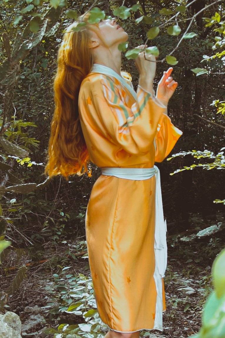 The Rigel Robe in Yucatan Rainbow