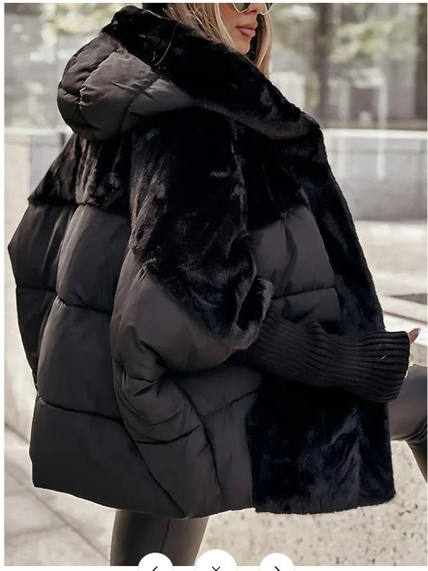 Loose fitting down cotton jacket for women in autumn and winter