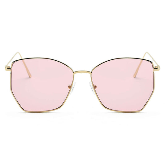 Cardiff - Women Oversize Geometric Metal Fashion Sunglasses