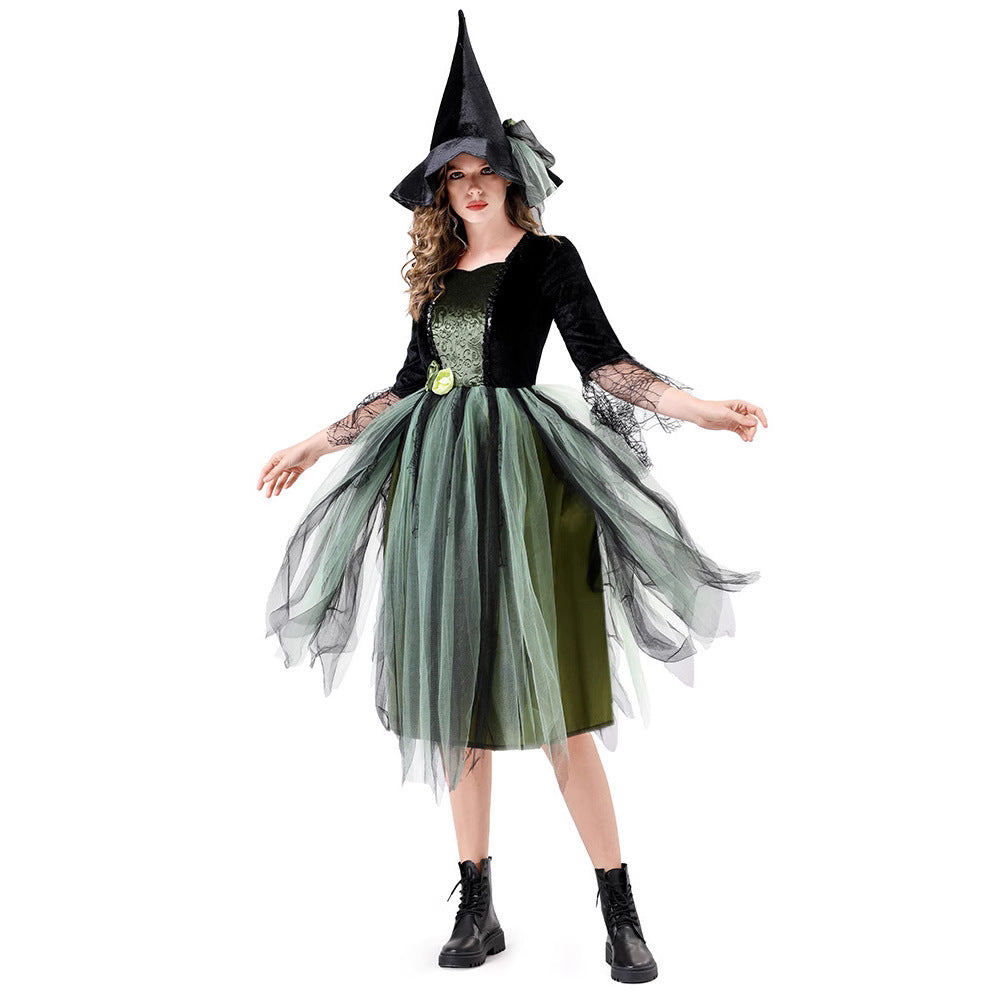Halloween Wizard of Oz Party Adult Dress Stage Performance Witch Costume Dress