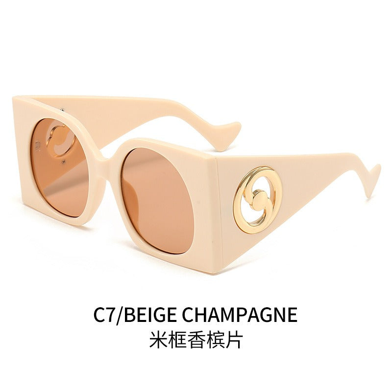 New Sunglasses, European and American Personalized Network Popular INS, Same Diamond Glasses, Fashion Street Photo Sunglasses