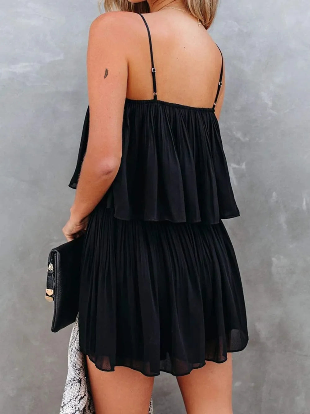 Izzy Summer sleeveless camisole jumpsuit with exposed back and wide legs