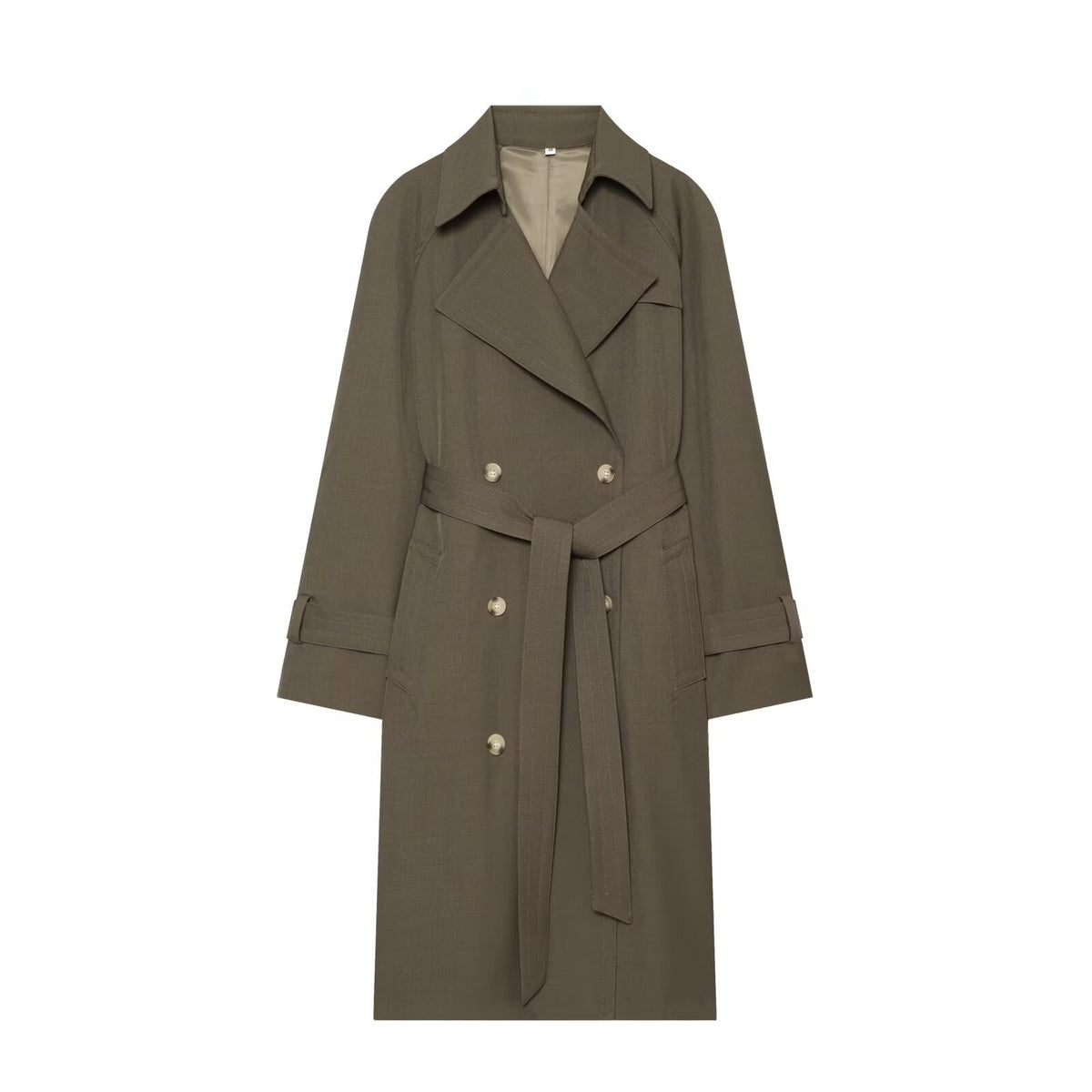 Double breasted suit collar windbreaker jacket for women
