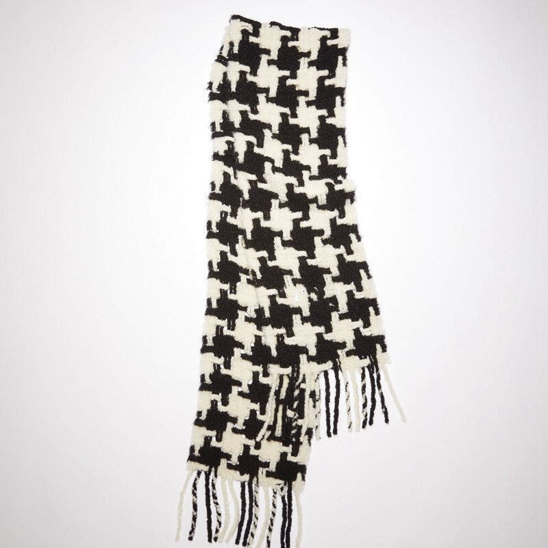 Designer Brand Winter Scarf for Women Men Warm Cashmere Tassel Large Shawl Wrap Unisex Blanket Scarves Luxury