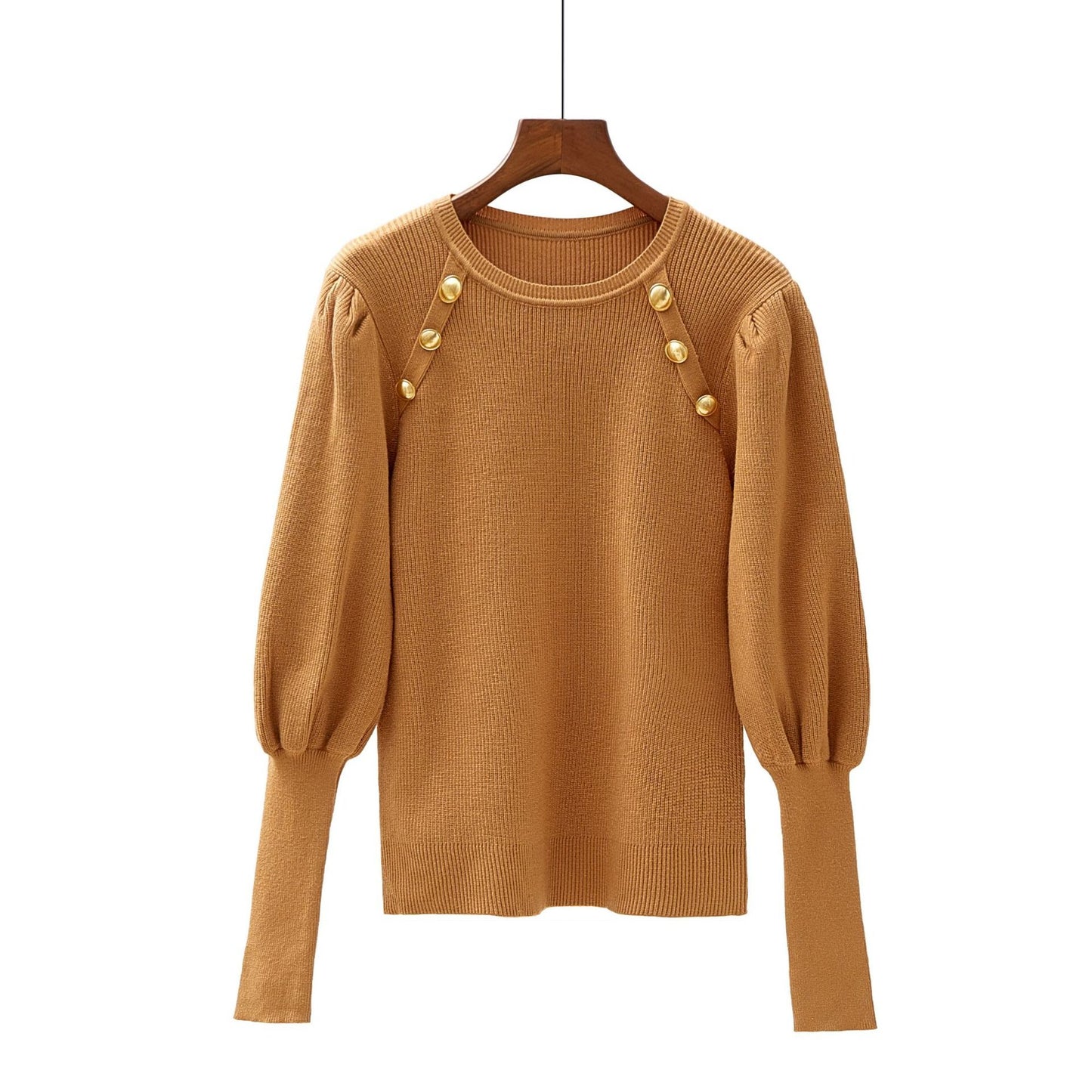 High quality puff sleeves Womens Sweaters Fashion Knitted Pullover Sweater Fall Winter Soft Female Jumper Top Jersey Pull