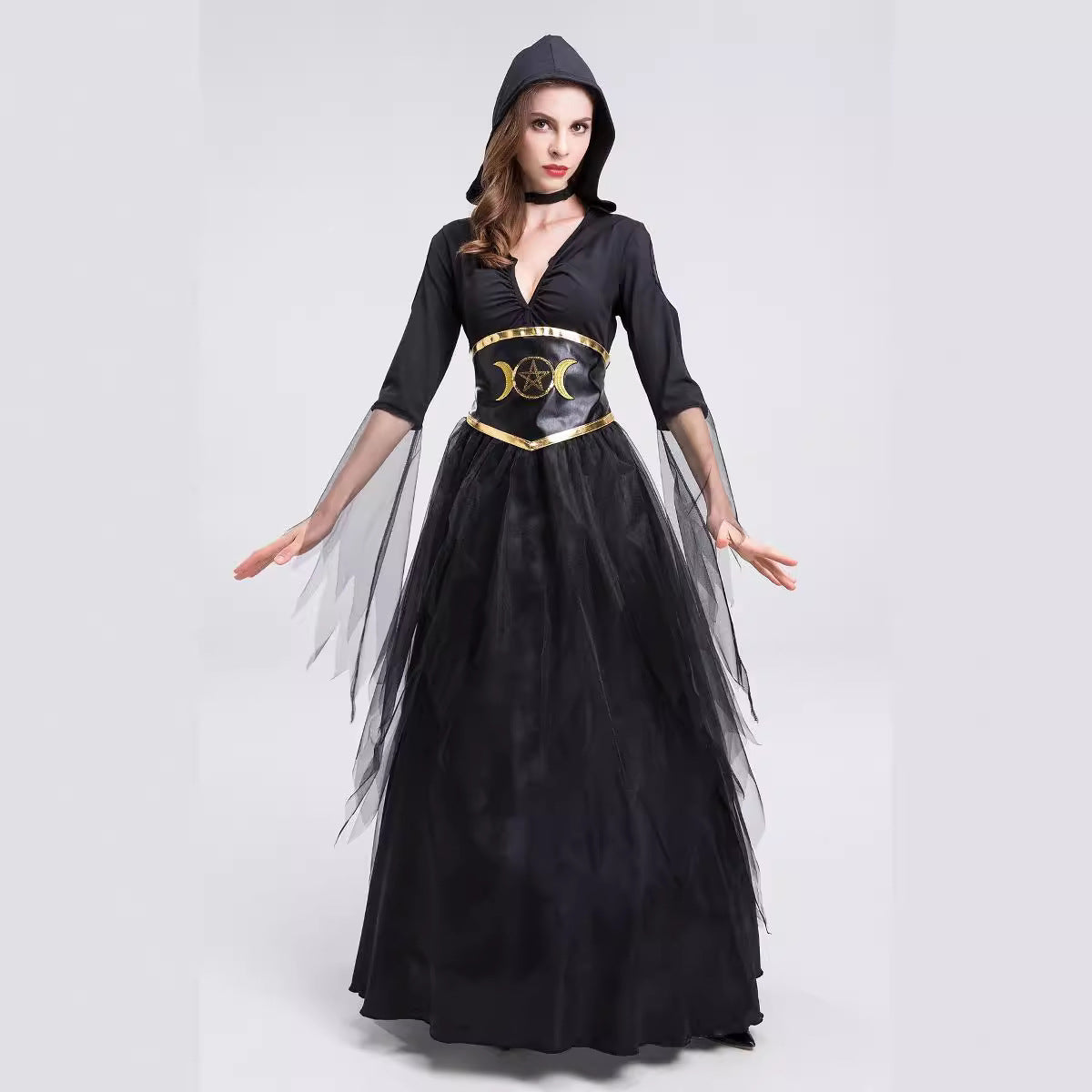 Halloween Vampire Girl Hell Ghost Performance Dress Death God Witch Dress Witch Vampire Dress
