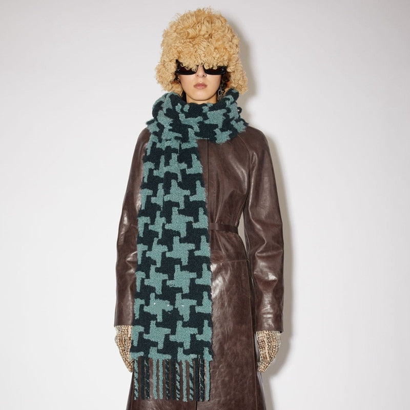 Designer Brand Winter Scarf for Women Men Warm Cashmere Tassel Large Shawl Wrap Unisex Blanket Scarves Luxury