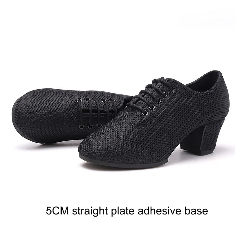 Latin dance shoes women's dance shoes soft soled dance shoes adult mid heeled teacher shoes square dance shoes summer shoes