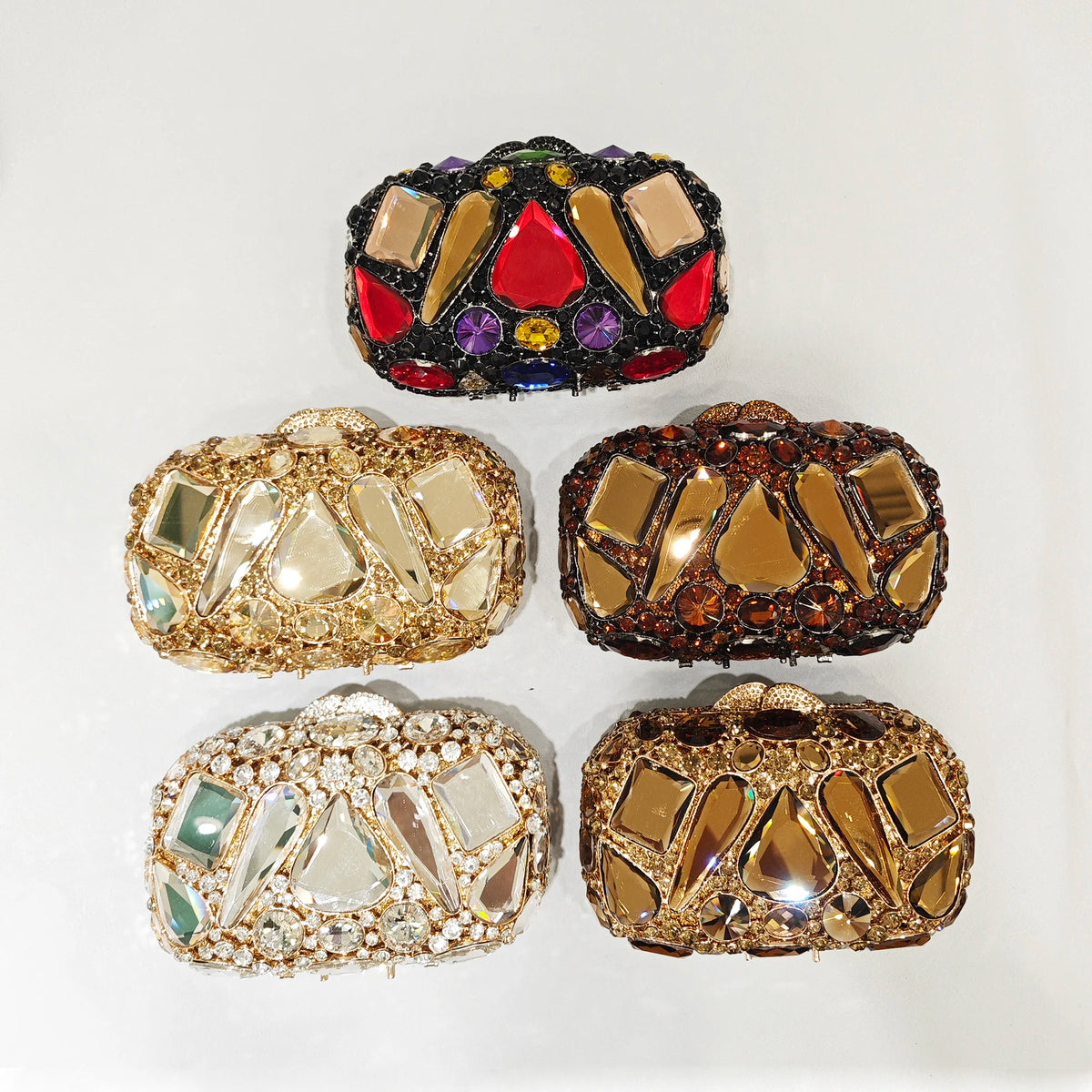 Luxurious Purse Stone Bridal Prom Handbags Women Diamond Evening Clutches Purses Big Stones