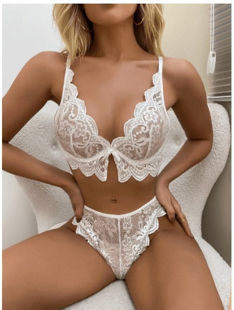 LA BELLA Women's Sexy Lace Erotic Two-Piece Erotic Lingerie