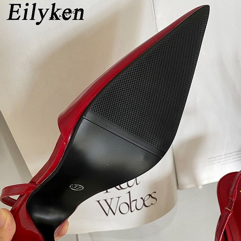 Fall Women Slingback Pumps Sandals Pointed Toe Slip On Thin High Heel Ladies Elegant Shoes Sanda