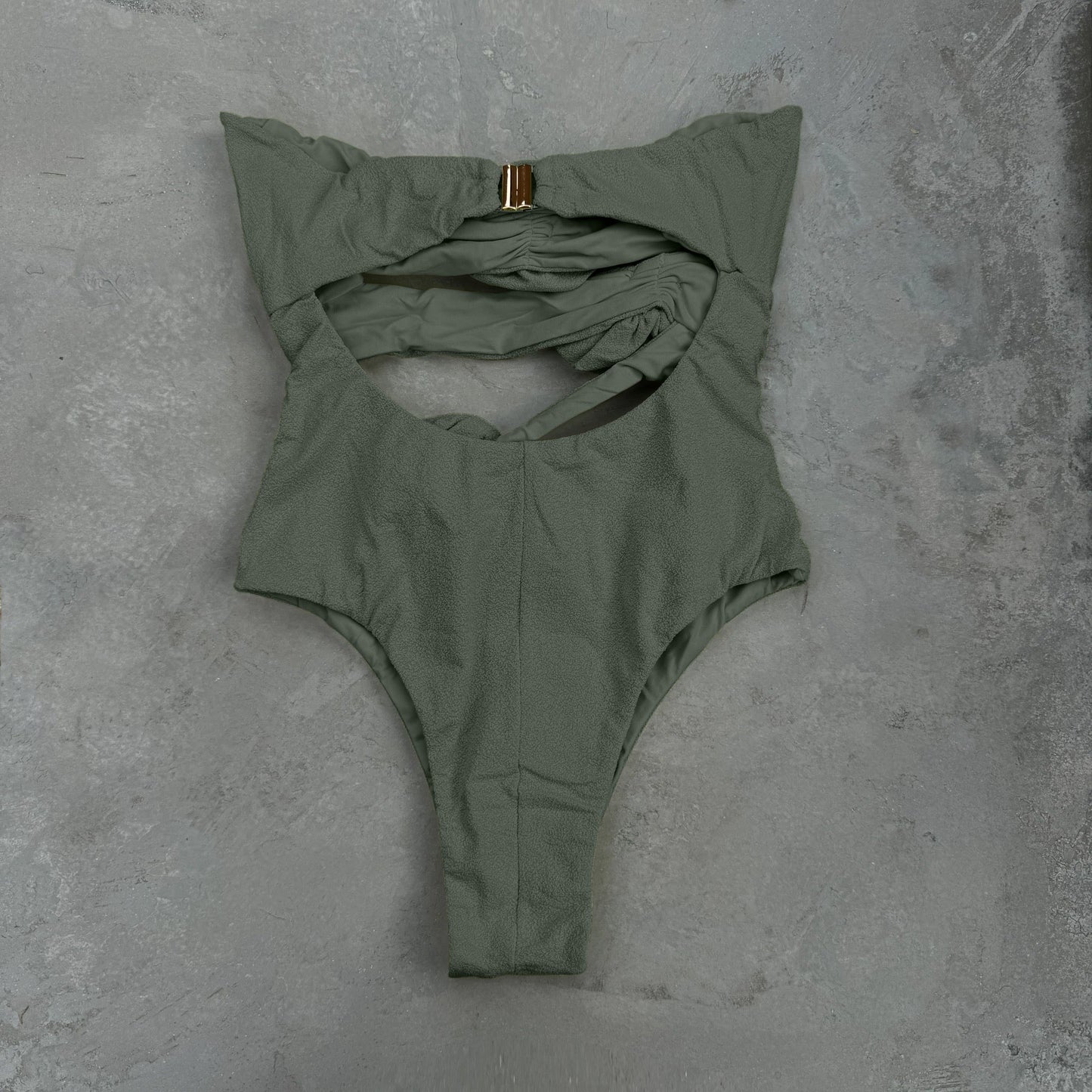 Laurice Fern Green Seashore Textured One Piece Swimsuit