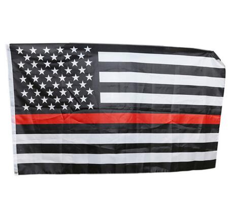 AGENT ACEVEDO 34815 90*150cm USA Police Flags Thin American National Banner White And Blue Stars Printed Strip with Brass Grommets