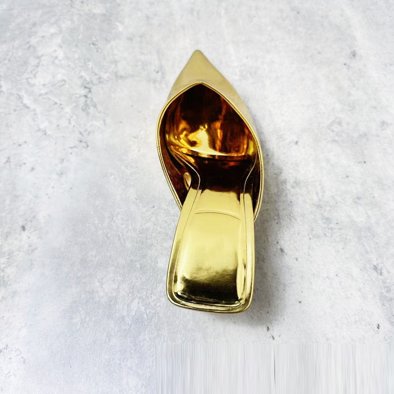 Golden metallic high heels, Muller shoes, toe wrap, back empty high heels, sandals for women