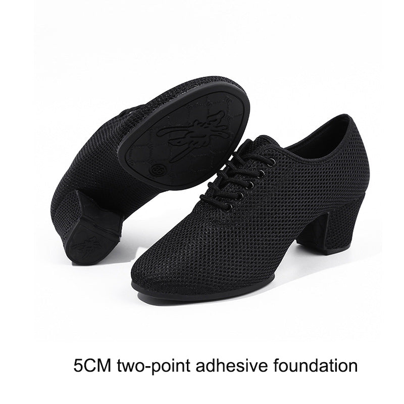 Latin dance shoes women's dance shoes soft soled dance shoes adult mid heeled teacher shoes square dance shoes summer shoes