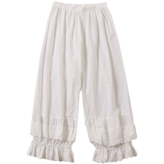 Lace high waisted wide leg pants for women