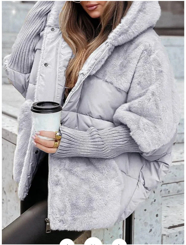 Loose fitting down cotton jacket for women in autumn and winter