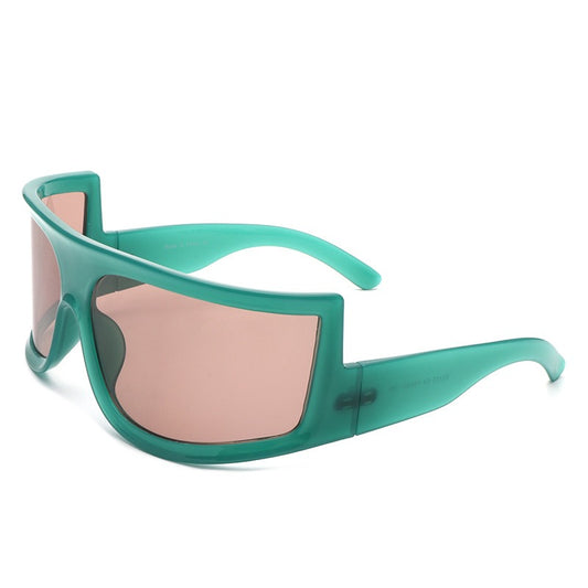 New Cross Mirror Personalized Fashion Sunglasses Large Frame Riding and Traveling Universal Sunglasses