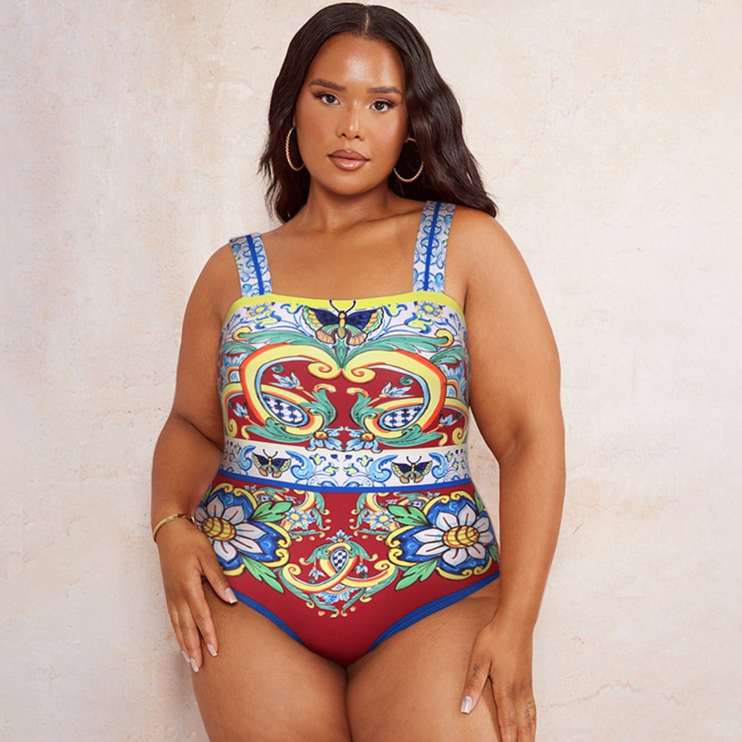 ISABELLA REGAL TIGHT FITTING SLIMMING HOT SPRING SWIMSUIT, CHIFFON LONG SKIRT