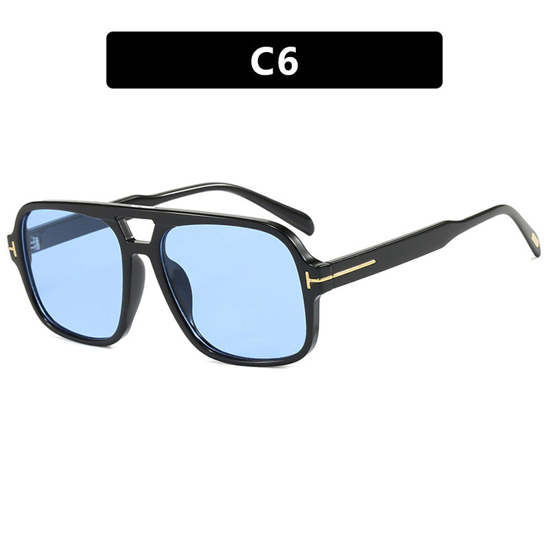 FLOETIC Pilot retro double beam sunglasses, new high-end sunglasses, UV resistant sunglasses, trendy