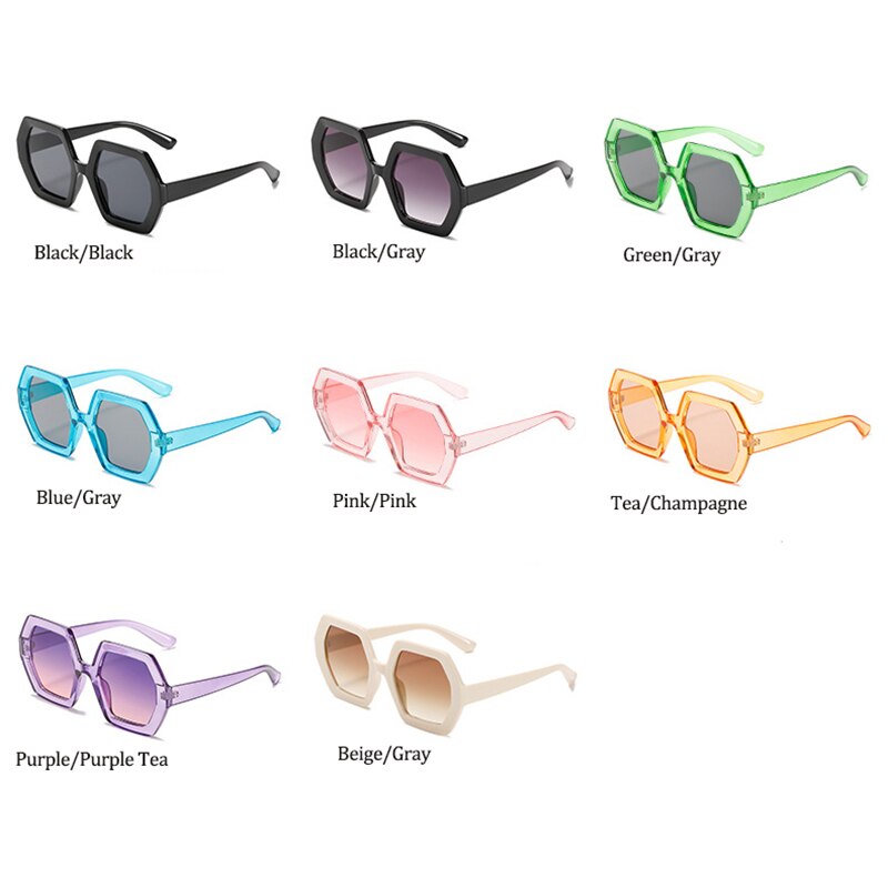 Classic Square Black Sunglasses Women New Brand Design Polygon Sunglasses Ladies Fashion Shades Vintage Glasses Eyewear Unisex