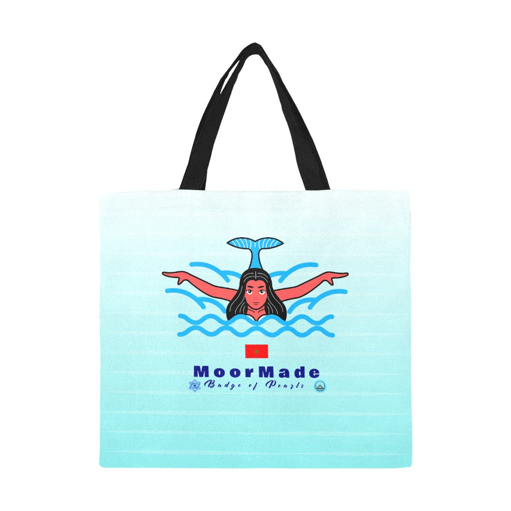 MoorMade Badge of Pearls Canvas Tote Bag(Large)