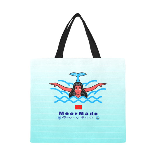 MoorMade Badge of Pearls Canvas Tote Bag(Large)