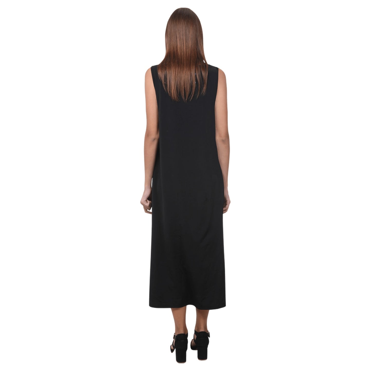 I Lauve it Sleeveless Open Fork Long Dress