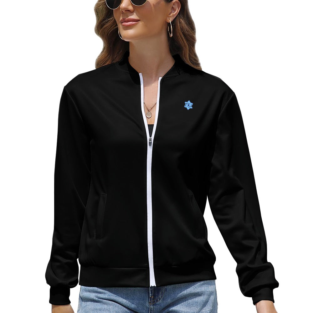 Badge of Pearls Women's Long Sleeve Zipper Jacket