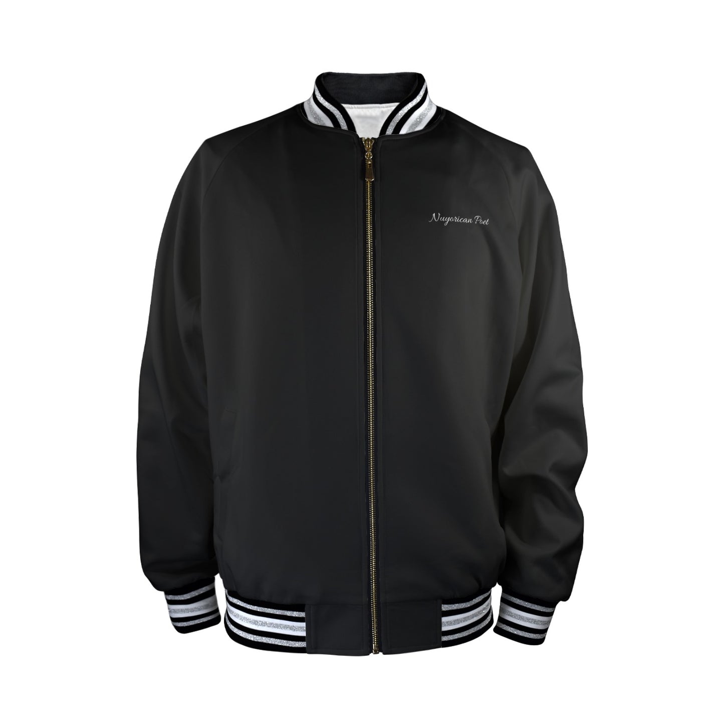A Nuyrorican Poet Striped Trim Bomber Jacket