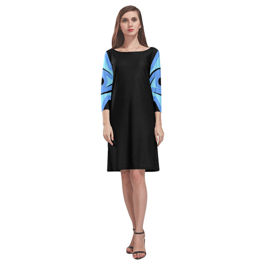 Badge of Pearls Loose Round Neck Dress