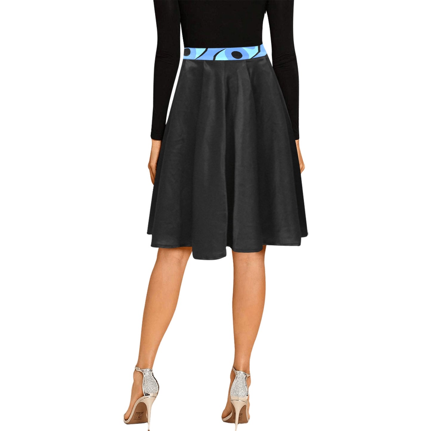 Badge of Pearls Pleated Midi Skirt