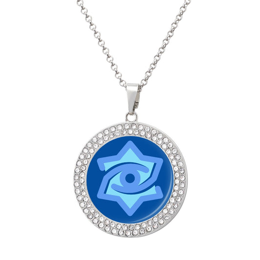 Blue Badge of Pearls Multicolored diamond necklace